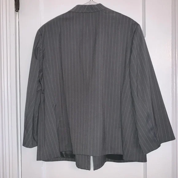 Plus Size Pinstripe Calvin Klein Suit - Picture 5 of 16